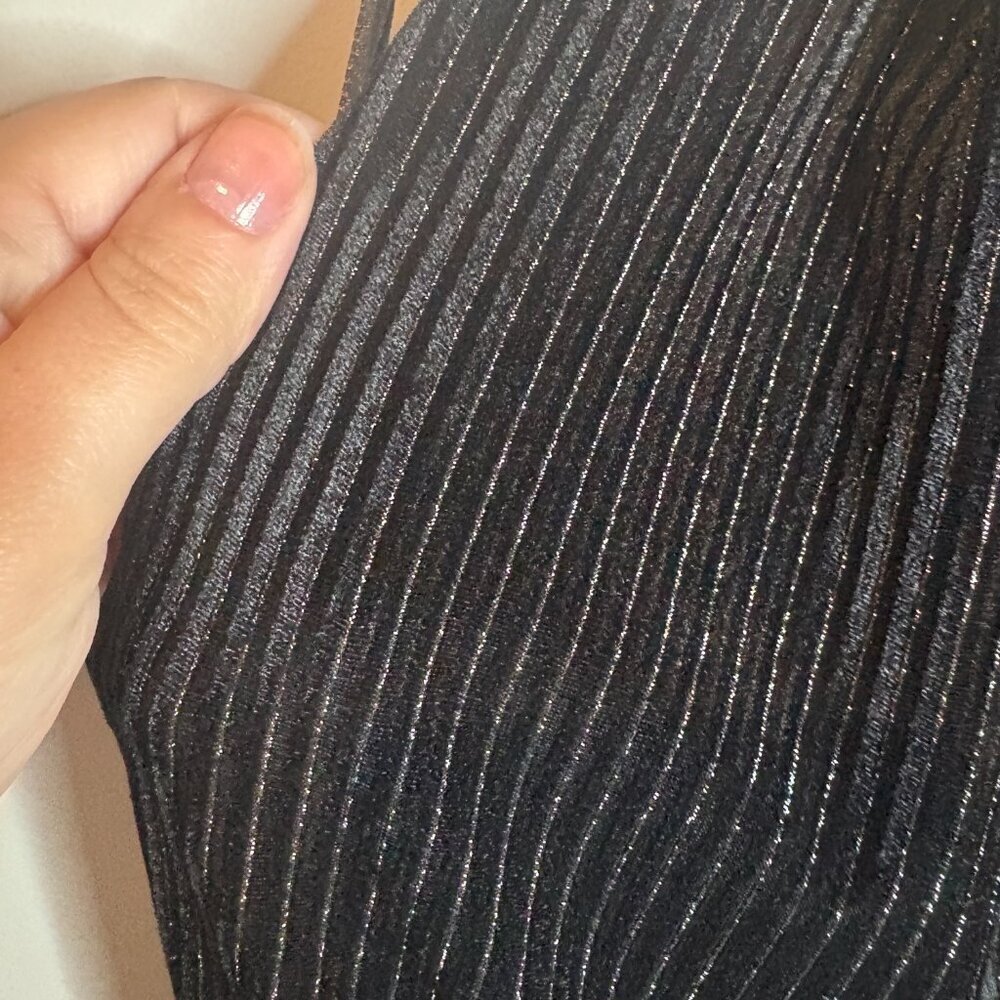 NWT Black Halo Audrey Tie Neck Jumpsuit in Magneto - Picture 4 of 8